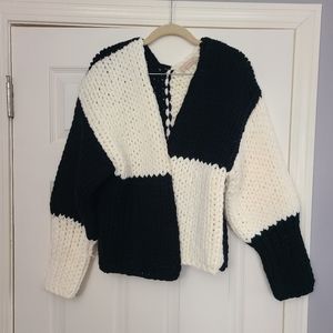 NWOT Saints & Hearts open front heavy knit cardigan, size M/L